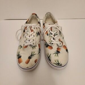 Vans Pineapple Print Atwood‎ Low Skate Sneakers Lace Up Shoes Women's Size 8.5